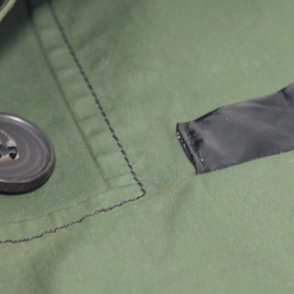 Derek Lam 10 Crosby Utility Jacket Designer Trench Coat Buttons Army Green 0 - Picture 10 of 16